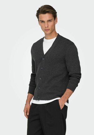 ONSTING  - Cardigan - dark grey melange