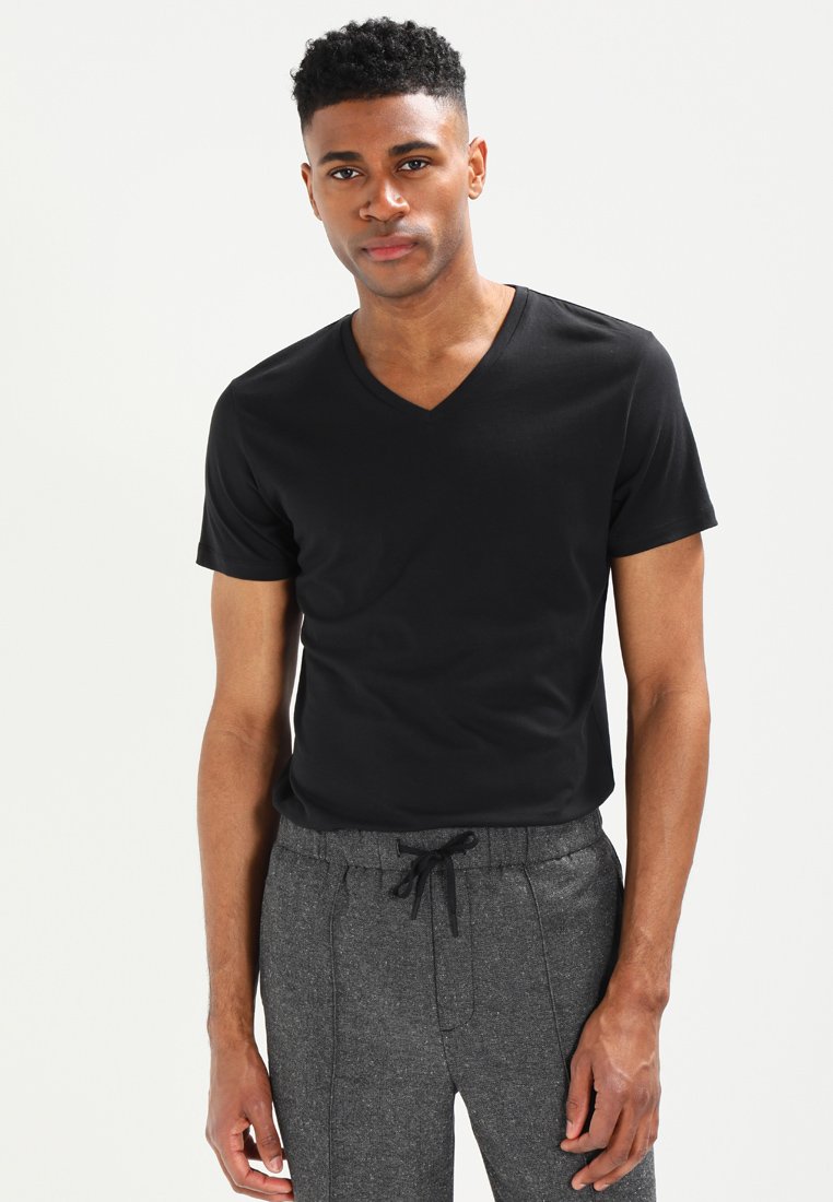 Esprit V-NECK - Basic T-shirt - black - Zalando.co.uk