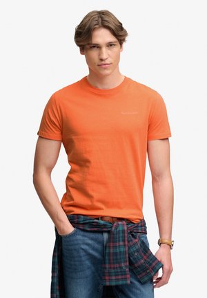 Superdry & Co, SUPERDRY ESSENTIAL COMPANY LOGO EMBROIDERED T-SHIRT.. - Camiseta básica - sunburst coral light peach