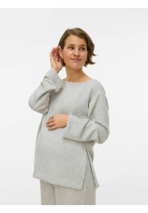 Vero Moda T-shirt à manches longues - light grey melange