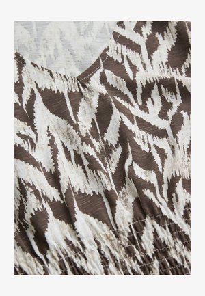 Cellbes of Sweden, JERSEY DRESS WITH SMOCKING - Jerseykleid - brown patterned