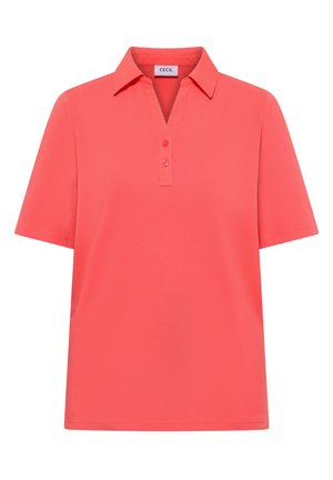 Cecil, BASIC POLOSHIRT MIT KURZARM - Polotričko - shiny coral