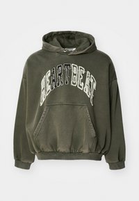 LEON GRAPHIC HEAVY HOODIE - Felpa con cappuccio - khaki