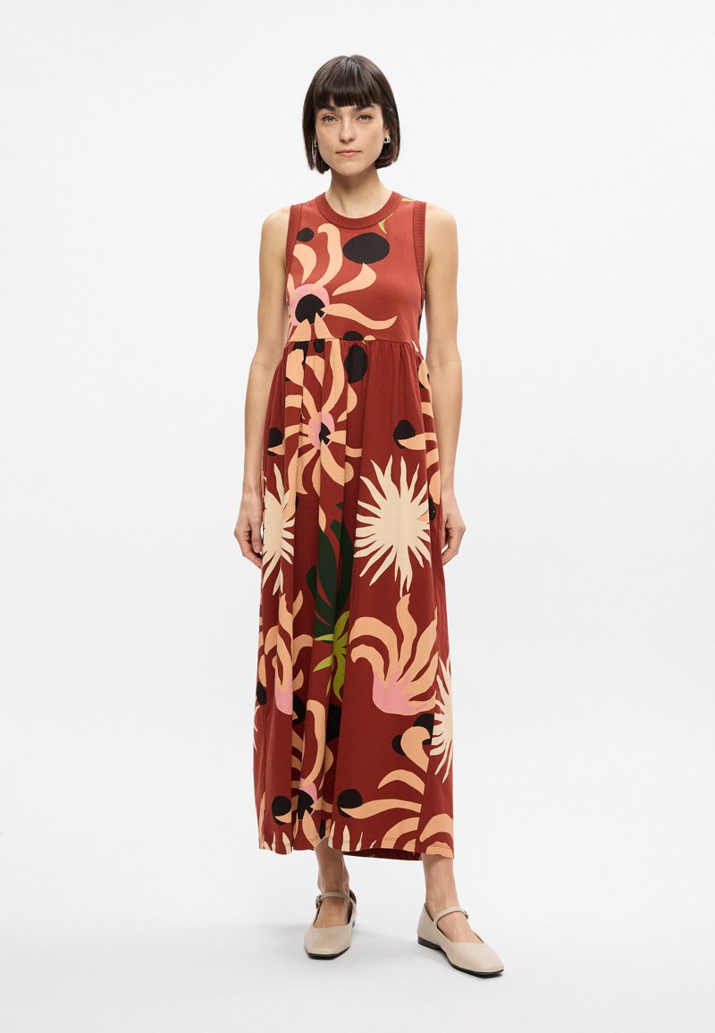 Scotch & Soda PRINTED TANK DRESS - Jersey dress - desert hawaiian burnt  henna/red - Zalando.ie