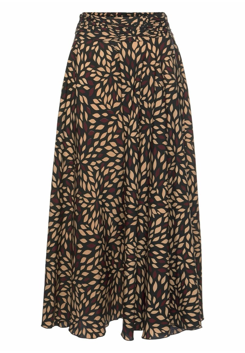 LASCANA Stoffhose - braun-bedruckt