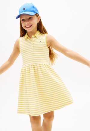 DRESS - Hverdagskjole - yellow dahlia stripes