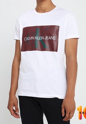 T-shirt med print - white