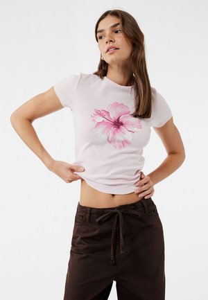 FLOWER PRINTED - Print T-shirt - light pink