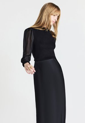 Calliope CON MANICHE ORGANZA - Jumper - ultrablack