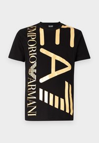 TRAIN LOGO SERIES TEE   - T-shirt con stampa - black gold