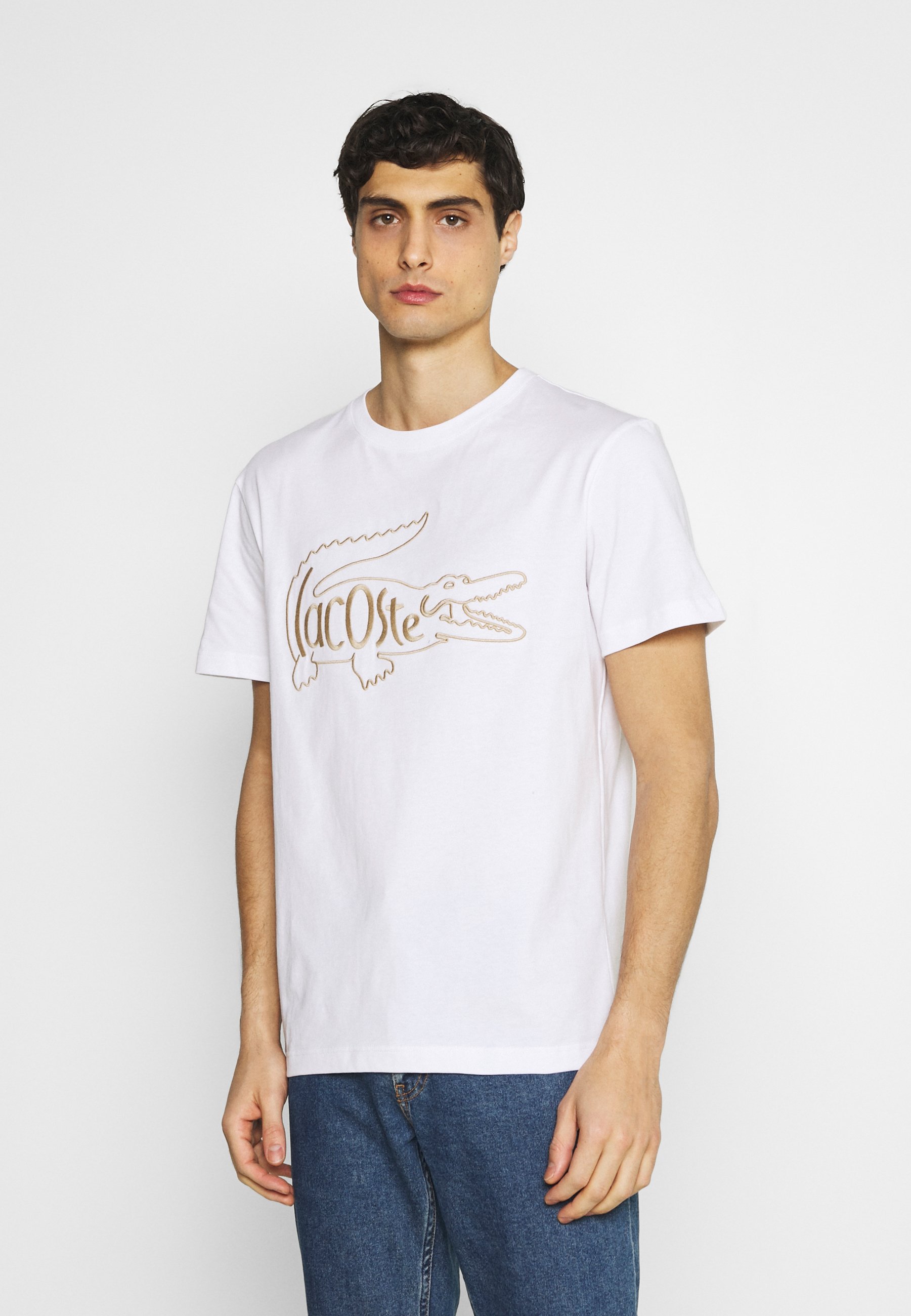 Lacoste Marškinėliai su spaudiniu - blanc/balta - Zalando.lt