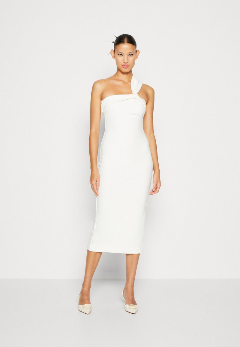 Bodycon Robe Forever New HAYDEN NECK PANEL BODYCON - Robe en jersey - off-white/écru ...
