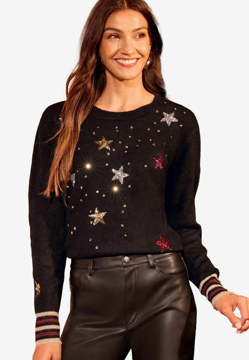 Love & Roses SUPER COSY CREW NECK - Pulover - black