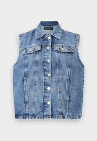 NMMAMI OVERSIZE VEST  - Vest - medium blue denim