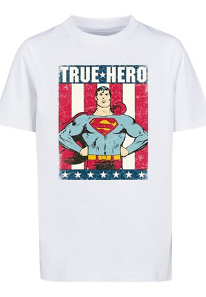 DC COMICS SUPERMAN TRUE HERO SUPERHELD - Print T-shirt - white