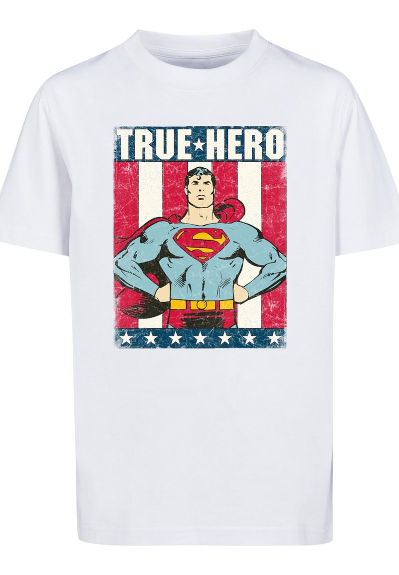 F4NT4STIC DC COMICS SUPERMAN TRUE HERO SUPERHELD - T-Shirt print - white