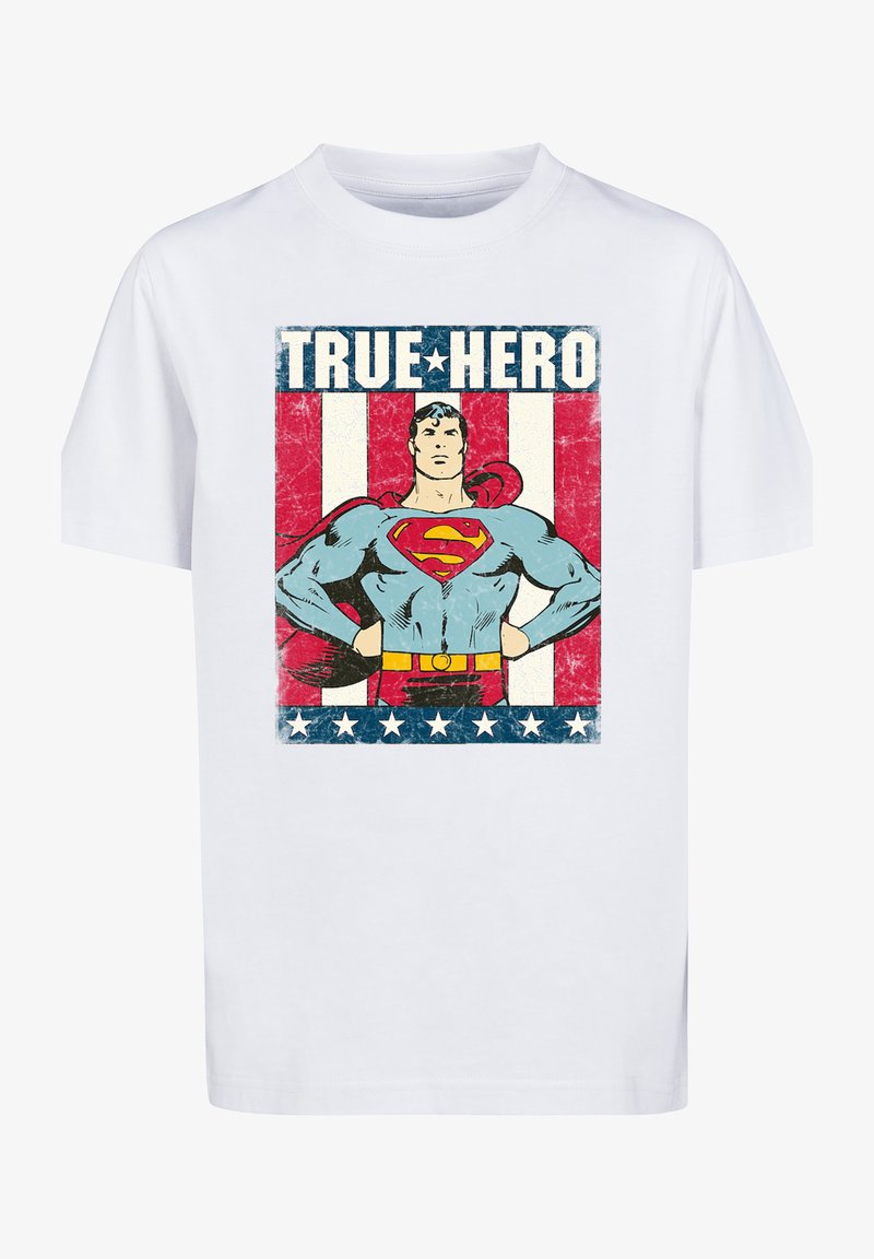 F4NT4STIC DC COMICS SUPERMAN TRUE HERO SUPERHELD - T-Shirt print - white