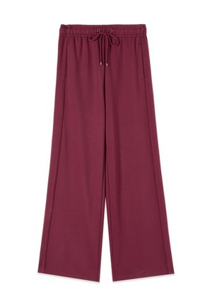 Oltre, JOGGERS A PALAZZO CON PIPING - Trainingsbroek - bordeaux