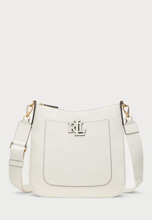 PEBBLED LEATHER LARGE CAMERYN CROSSBODY - Schoudertas - soft white