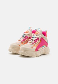 Buffalo CHAI - Sportbačiai - white/pink/orange