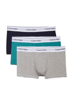 LOW RISE TRUNK 3 PACK ICON COTTON STRETCH - Underbukse - shoreline/grey heather/lively teal