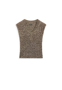 MOULINÉ  V-NECK  - Top - dark brown