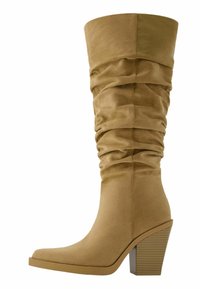 Bershka Cowboy- / Bikerboots - camel