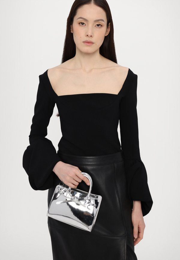 BAMBINO - Leather skirt - nero4