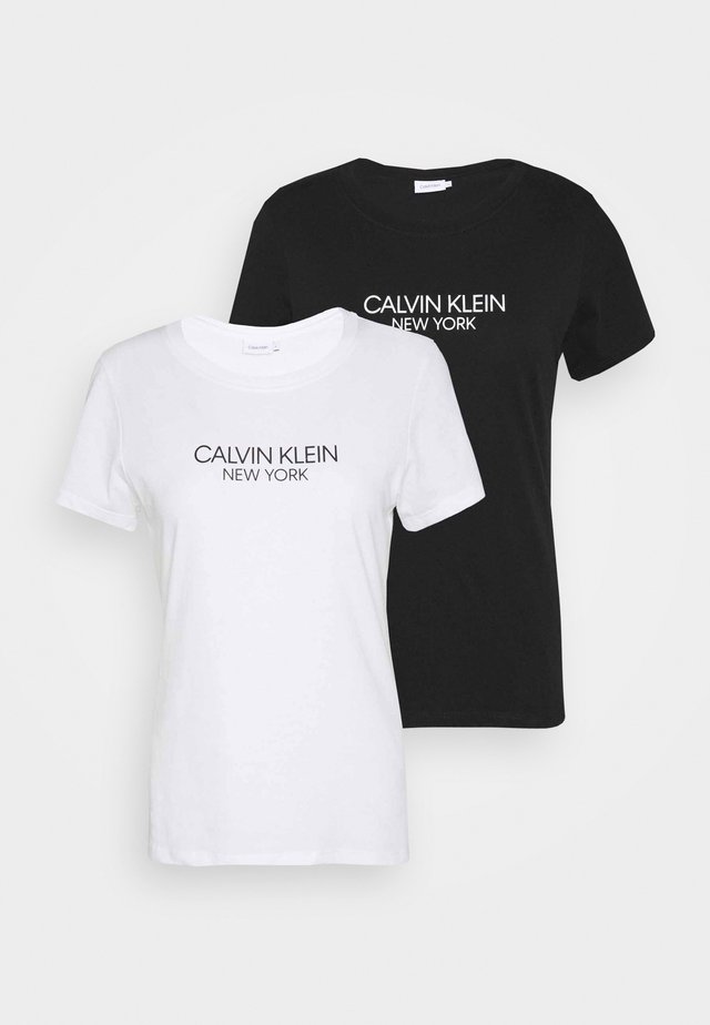 2 PACK - T-shirts med print - black/white