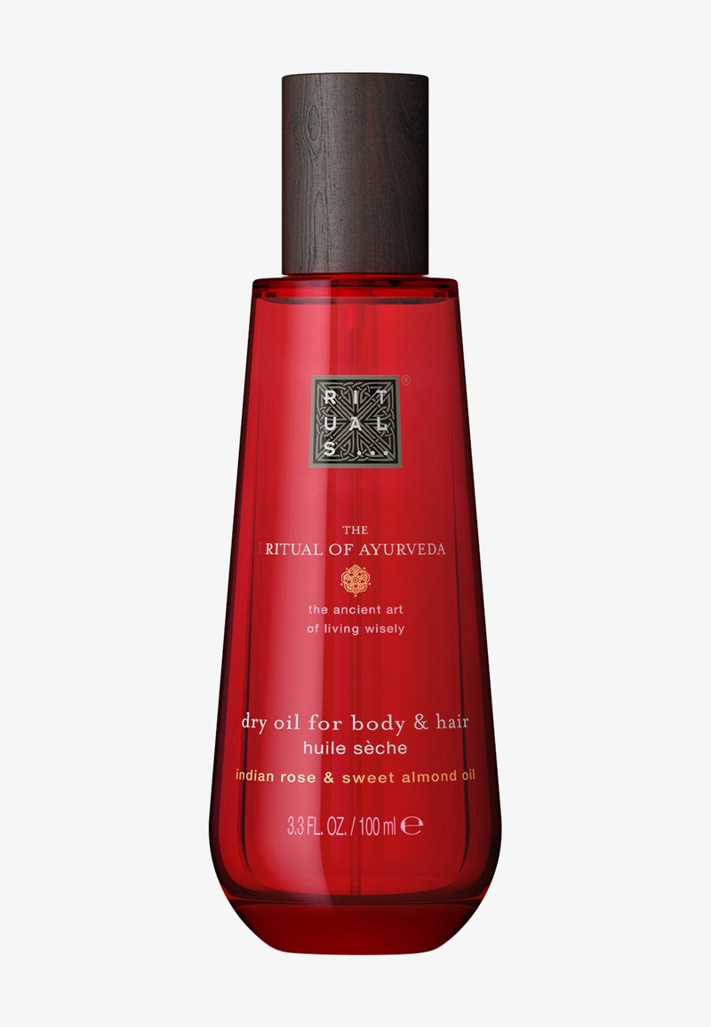 Rituals - DRY BODY OIL - THE RITUAL OF AYURVEDA - SWEET & NUTTY - SWEET ALMOND OIL & INDIAN ROSE - Body balm, Forstørre