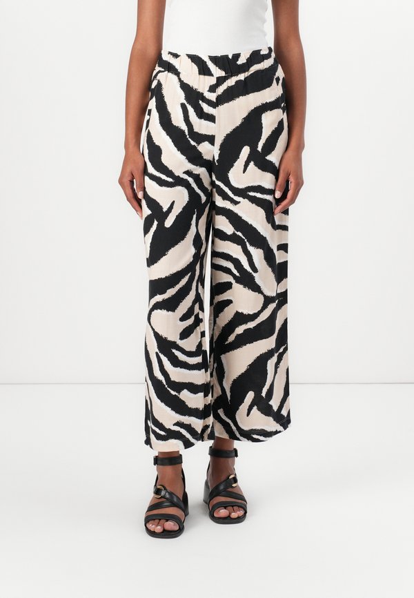 CULOTTE PANTS - Stoffhose - abstract beige