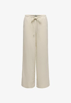 JDY, HOSE MIT WEITEM BEINSCHNITT JDYCARA WEITER BEINSCHNITT HOSE MIT WEITEM - Pantalon classique - oatmeal