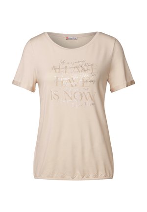 T-shirt con stampa - beige