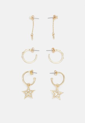 PCSTATTI EARRINGS 3 PACK - Oorbellen - gold-coloured