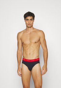 Tommy Hilfiger BRIEF 3 PACK - Klasični kroj - cerulean aqua/silver/fireworks