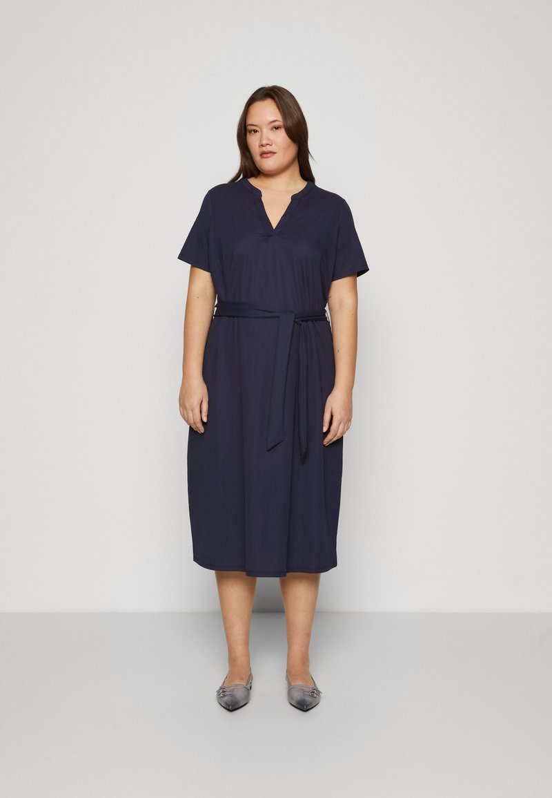 Vero Moda Curve - VMCJENNY DRESS  - Jerseykjole - navy blazer, Forstørre