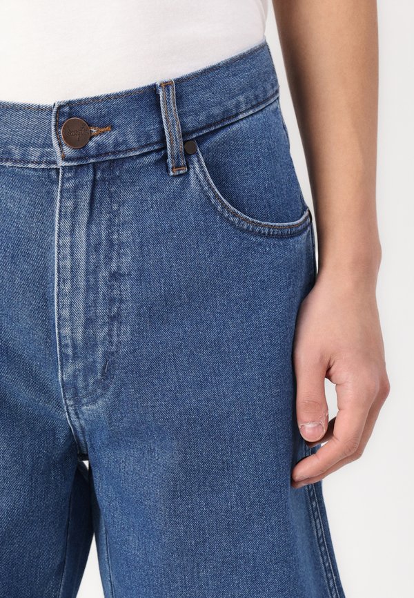 FRONTIER - Denim shorts - dark stone2