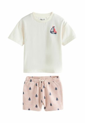 SHORT SLEEVE SET - Rövidnadrágok - white boat embroidery