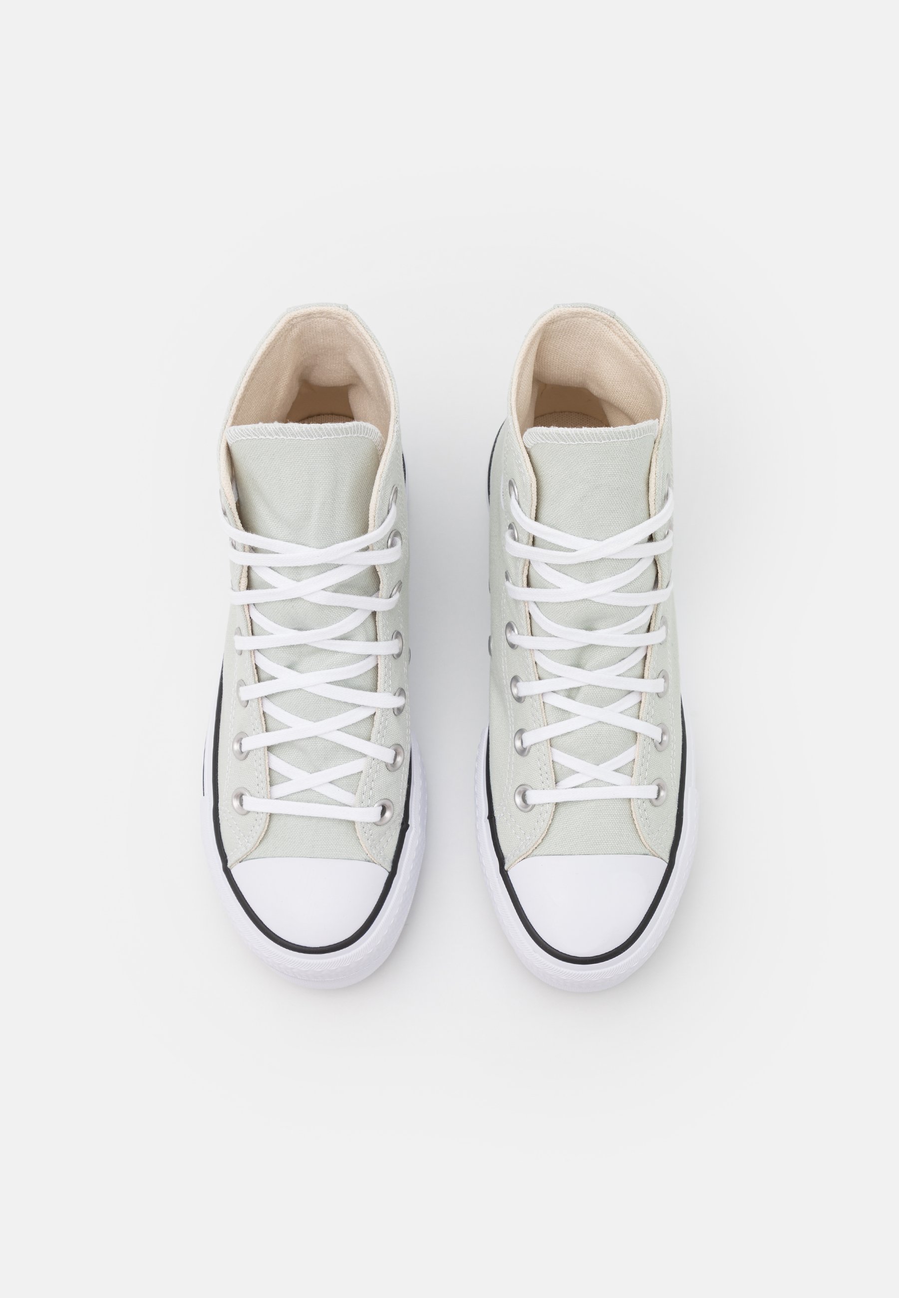 white converse platform trainers