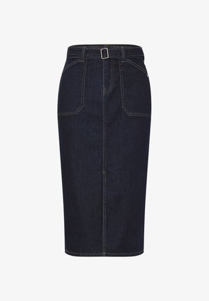 Street One, HIGH-WAISTED MIDI SKIRT WITH BELT - Pencil skirt - rinse soft washed