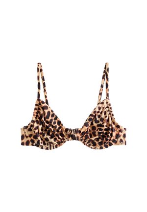Next, REGULAR FIT - NON PADDED UNDERWIRED BIKINI TOP NON PADDED UNDERWIRED . - Vrchný diel bikín - brown leopard print