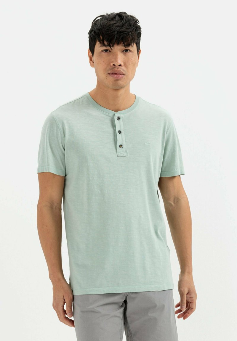 camel active HENLEY TShirt basic light aqua green/hellgrün
