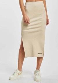 MIDI - Jupe crayon - beige