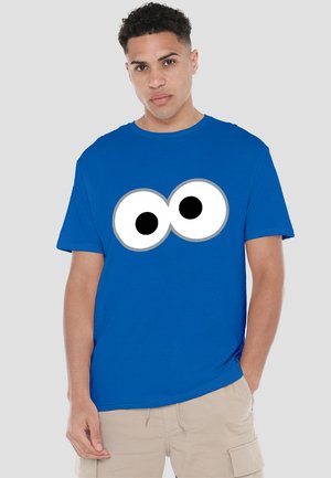 SESAME STREET COOKIE MONSTER EYES - Print T-shirt - blue