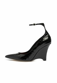 Scarosso MARTA  - Visoke pete - black  croco printed calf