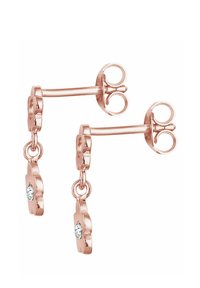 Elli SPARKLING BASIC FLOWER - MIT KRISTALLEN VON SWAROVSKI® - Uhani - rose gold-coloured