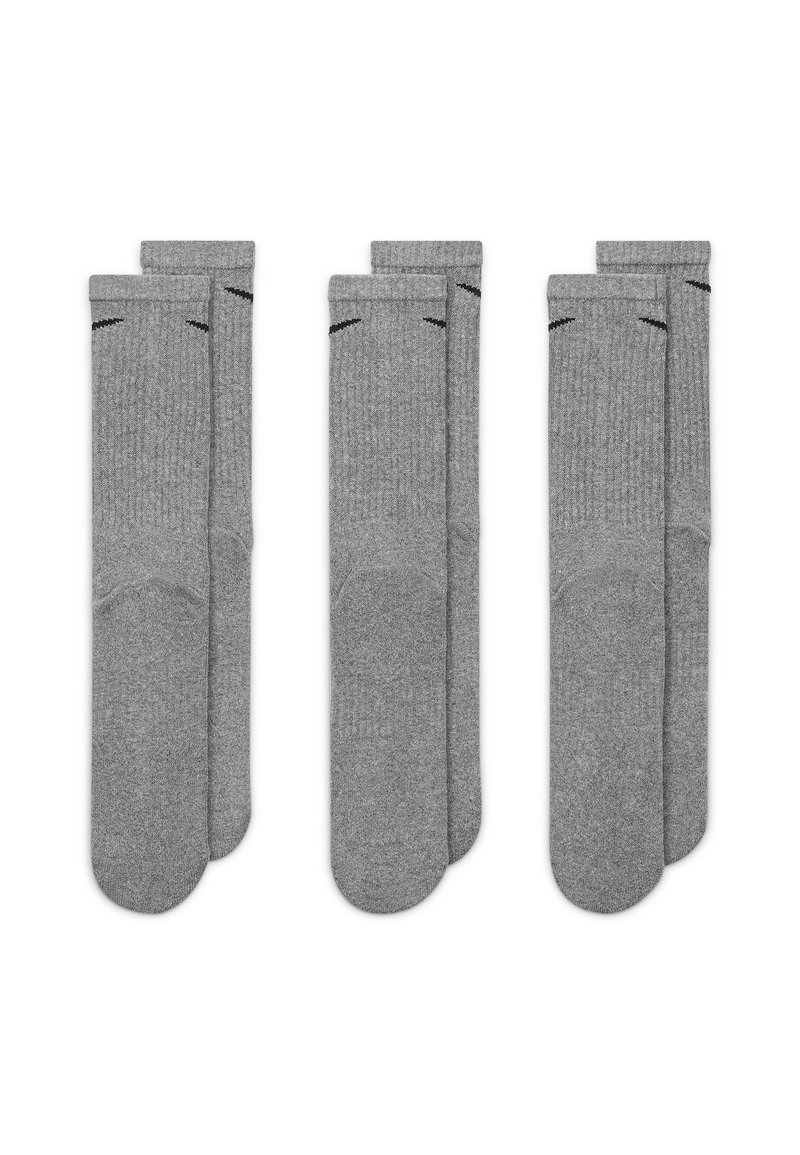 Nike Performance - EVERYDAY CUSH CREW 3 PACK - Träningssockor - carbon heather/black, Förstora