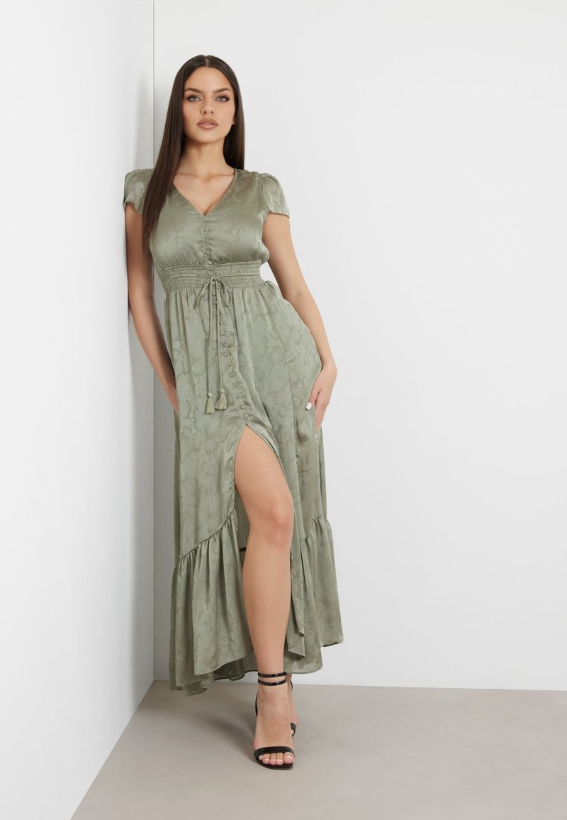 Guess DESTINY V NECK - Maxikjoler - verde
