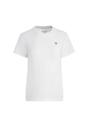 Guess Jeans CON LOGO TRIANGOLO  - Osnovna majica kratkih rukava - bianco