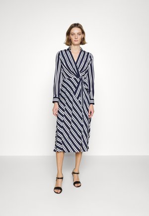 Lauren Ralph Lauren DIAMIN LONG SLEEVE DAY DRESS - Kjole - navy/white